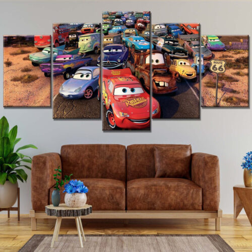 Disney Cars Alle Charaktere 3 Leinwandbilder