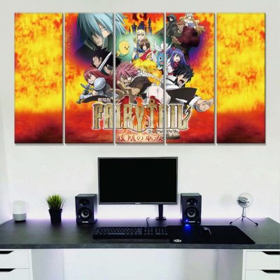 Alternative view of Fairy Tail Alle Charaktere 16 Leinwandbilder