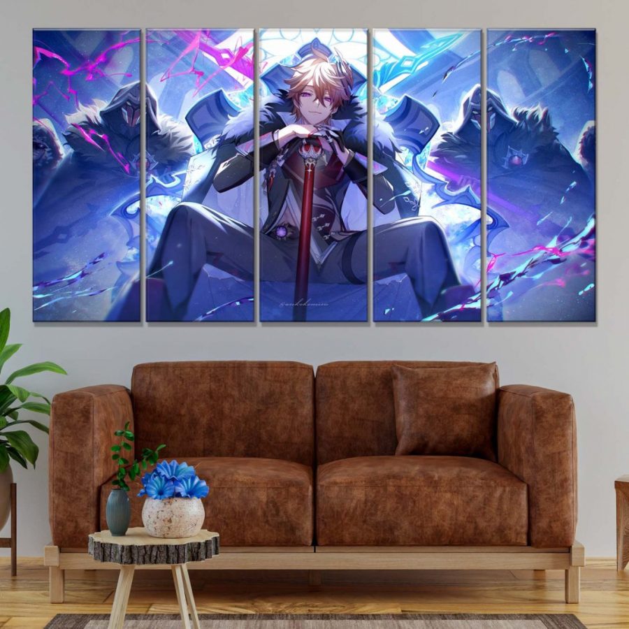 Genshin Impact Charaktere 9 Leinwandbilder – Bild 2