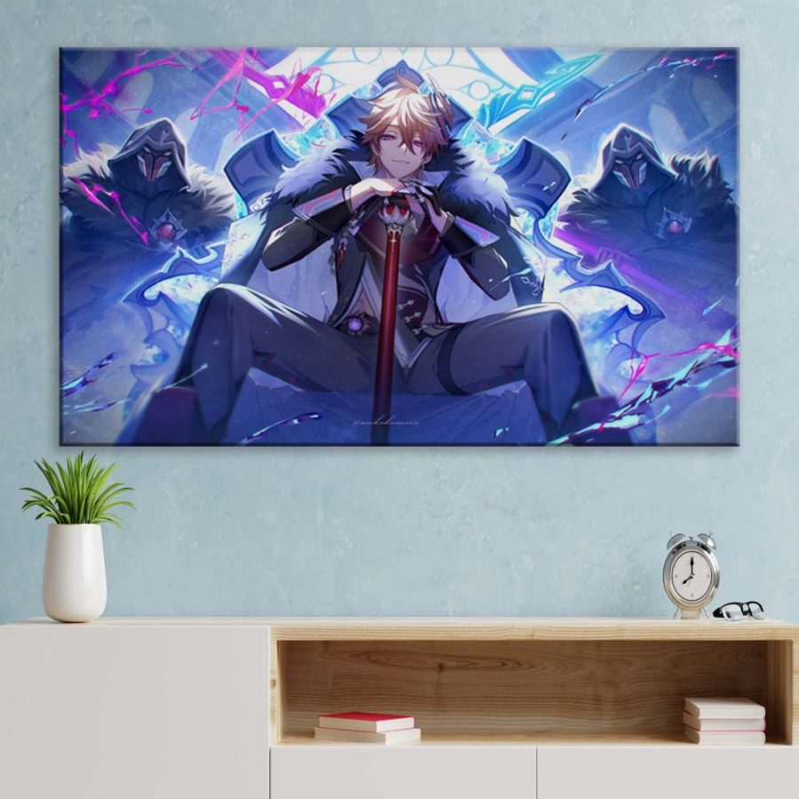 Genshin Impact Charaktere 9 Leinwandbilder – Bild 3