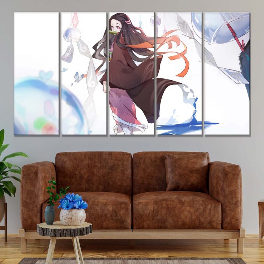 Nezuko Demon Slayer Kimetsu No Yaiba 7 Leinwandbilder – Bild 2