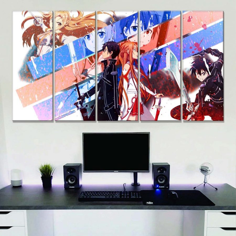 Sword Art Online Alle Charaktere 6 Leinwandbilder – Bild 2