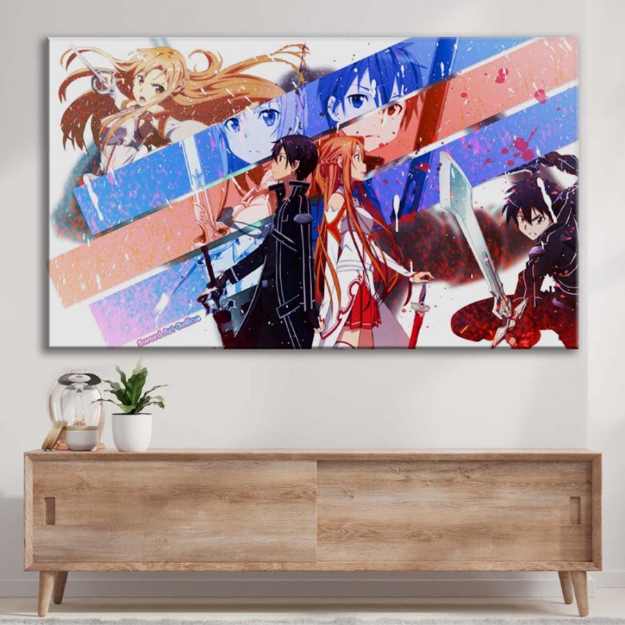 Sword Art Online Alle Charaktere 6 Leinwandbilder – Bild 3