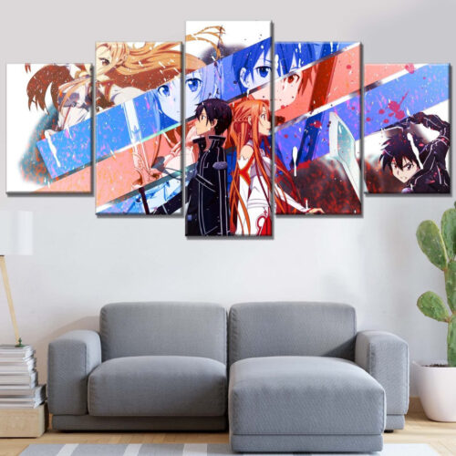 Sword Art Online Alle Charaktere 6 Leinwandbilder