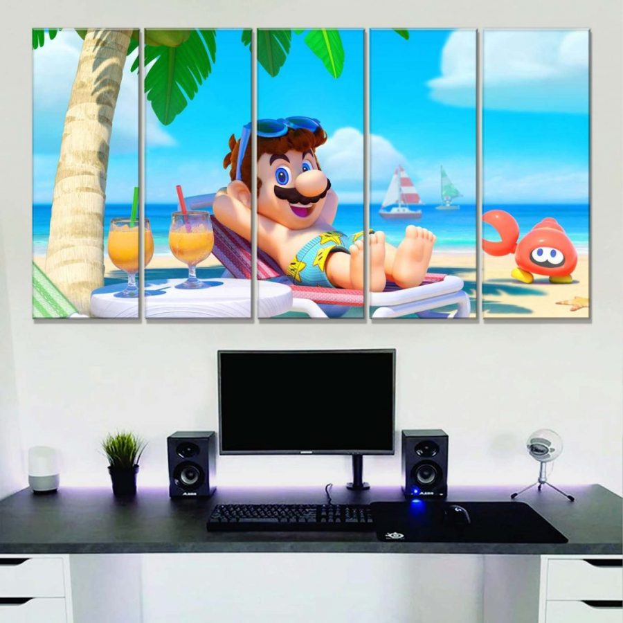 Mario am Strand Super Mario 30 Leinwandbilder – Bild 2