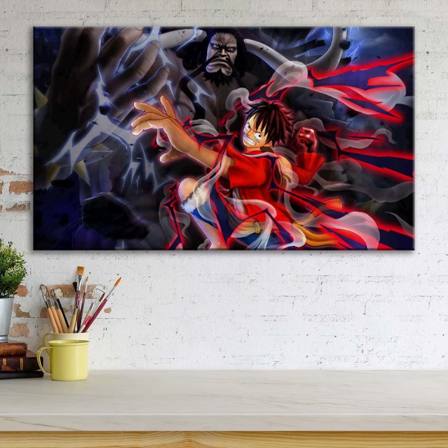 One Piece Luffy und Kaido 14 Leinwandbilder – Bild 3
