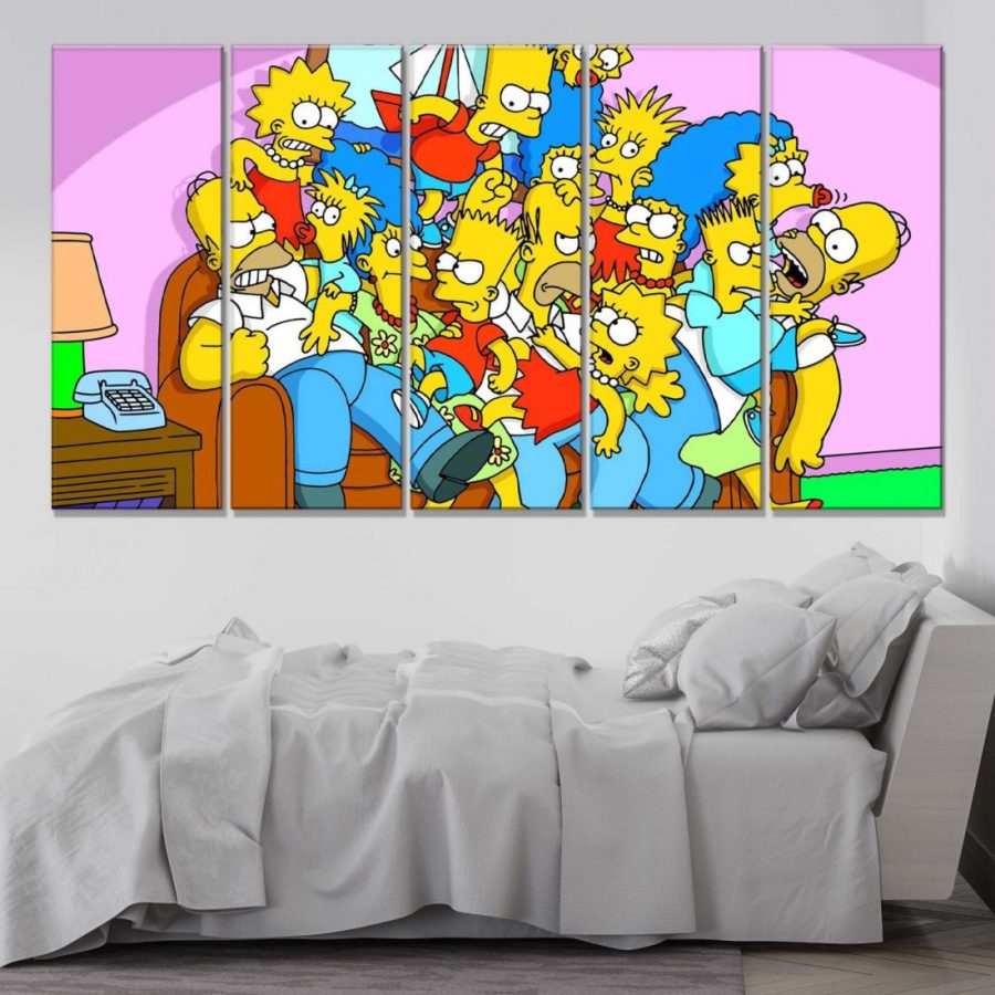 Die Simpsons Alle Charaktere 22 Leinwandbilder – Bild 2