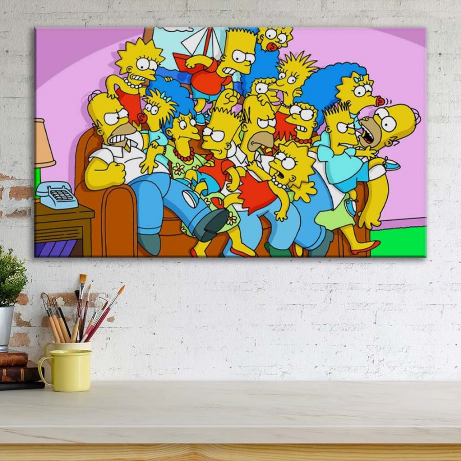 Die Simpsons Alle Charaktere 22 Leinwandbilder – Bild 3
