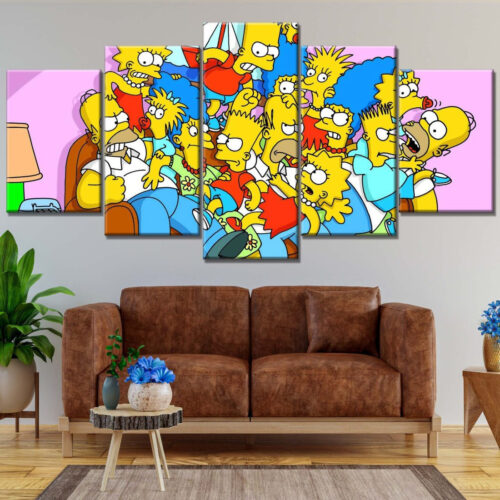 Die Simpsons Alle Charaktere 22 Leinwandbilder