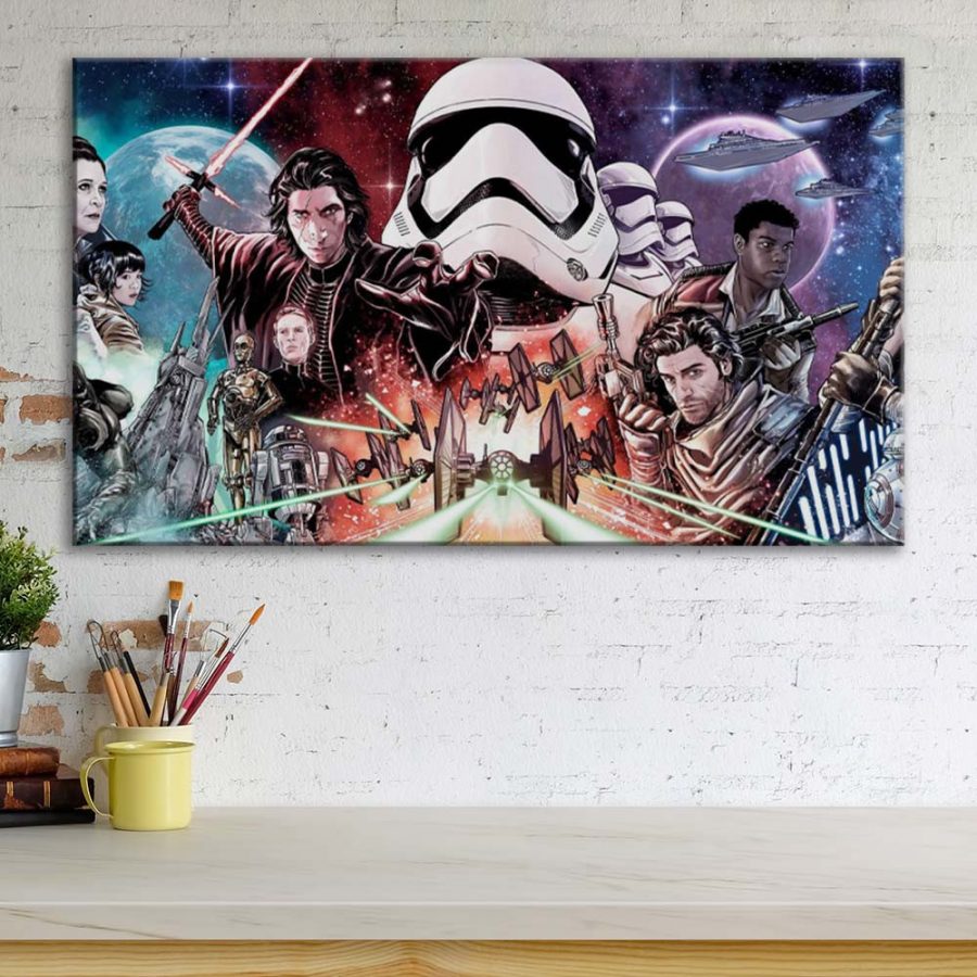 Star Wars Alle Charaktere 27 Leinwandbilder – Bild 3