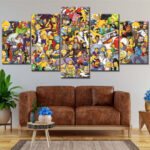Die Simpsons Alle Charaktere 6 Leinwandbilder