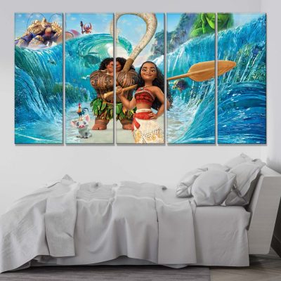 Alternative view of Moana Alle Charaktere 8 Leinwandbilder