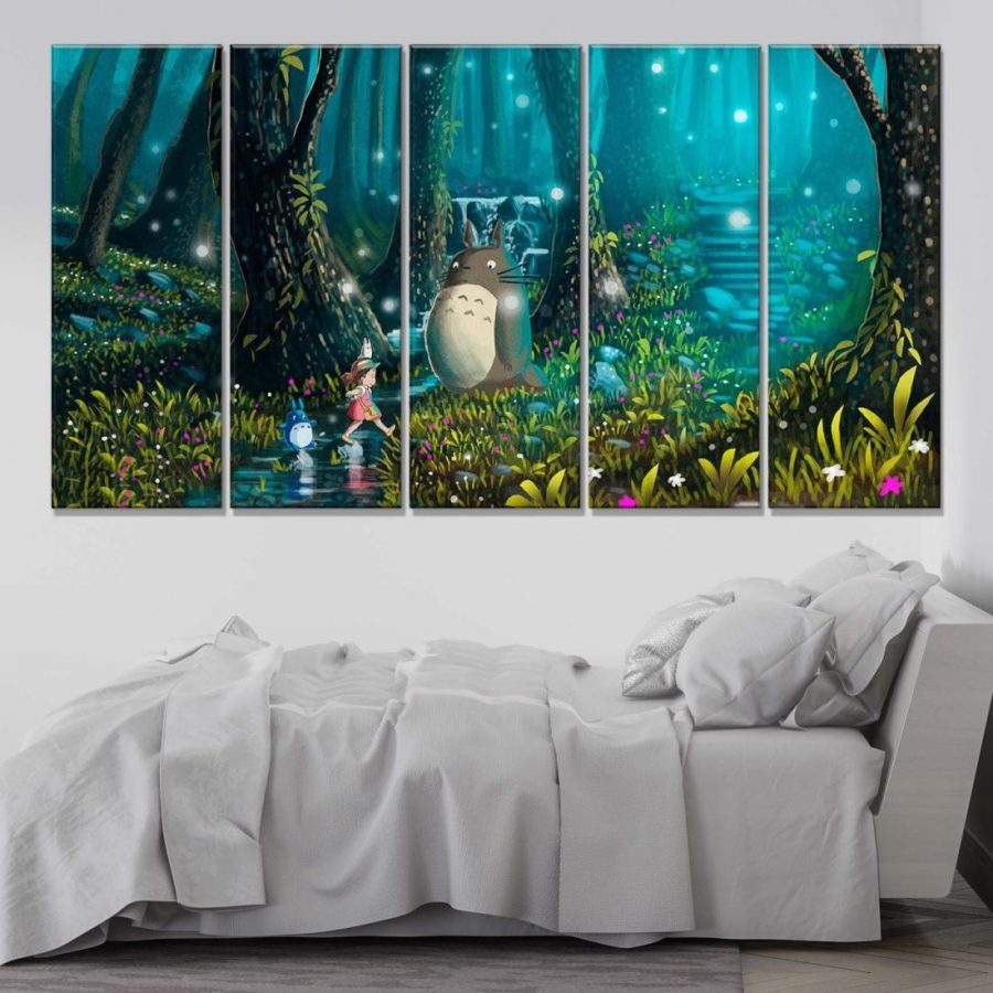 Mein Nachbar Totoro Alle Charaktere 8 Leinwandbilder – Bild 2