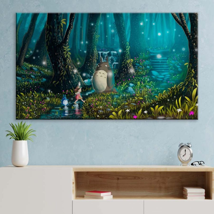 Mein Nachbar Totoro Alle Charaktere 8 Leinwandbilder – Bild 3