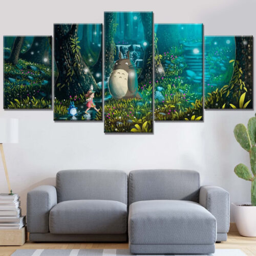 Mein Nachbar Totoro Alle Charaktere 8 Leinwandbilder