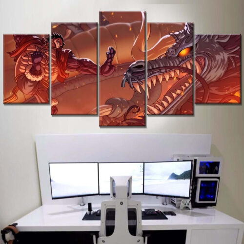 One Piece Luffy und Kaido 41 Leinwandbilder