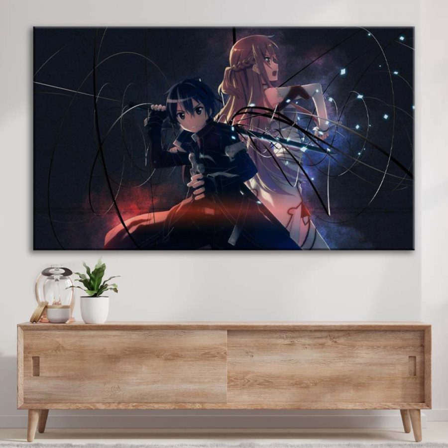 Sword Art Online Kirito und Silica 1 Leinwandbilder – Bild 3