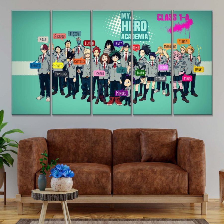 My Hero Academia Alle Charaktere 9 Leinwandbilder – Bild 2