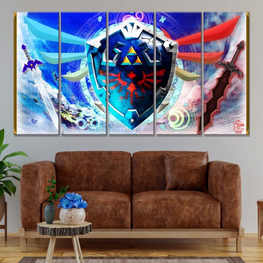 Link The Legend of Zelda Hylian Shield Leinwandbilder – Bild 2