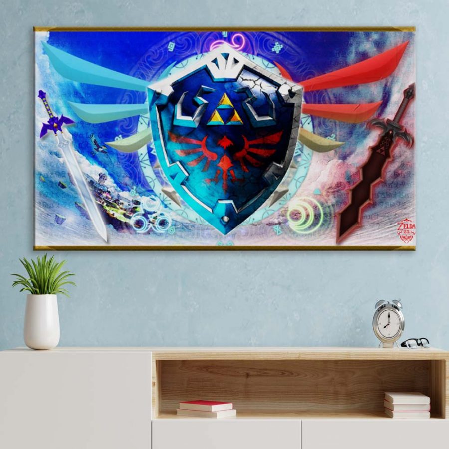 Link The Legend of Zelda Hylian Shield Leinwandbilder – Bild 3