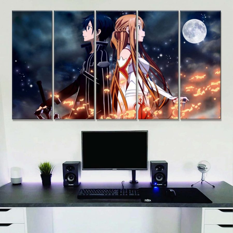 Sword Art Online Kirito und Silica 6 Leinwandbilder – Bild 2