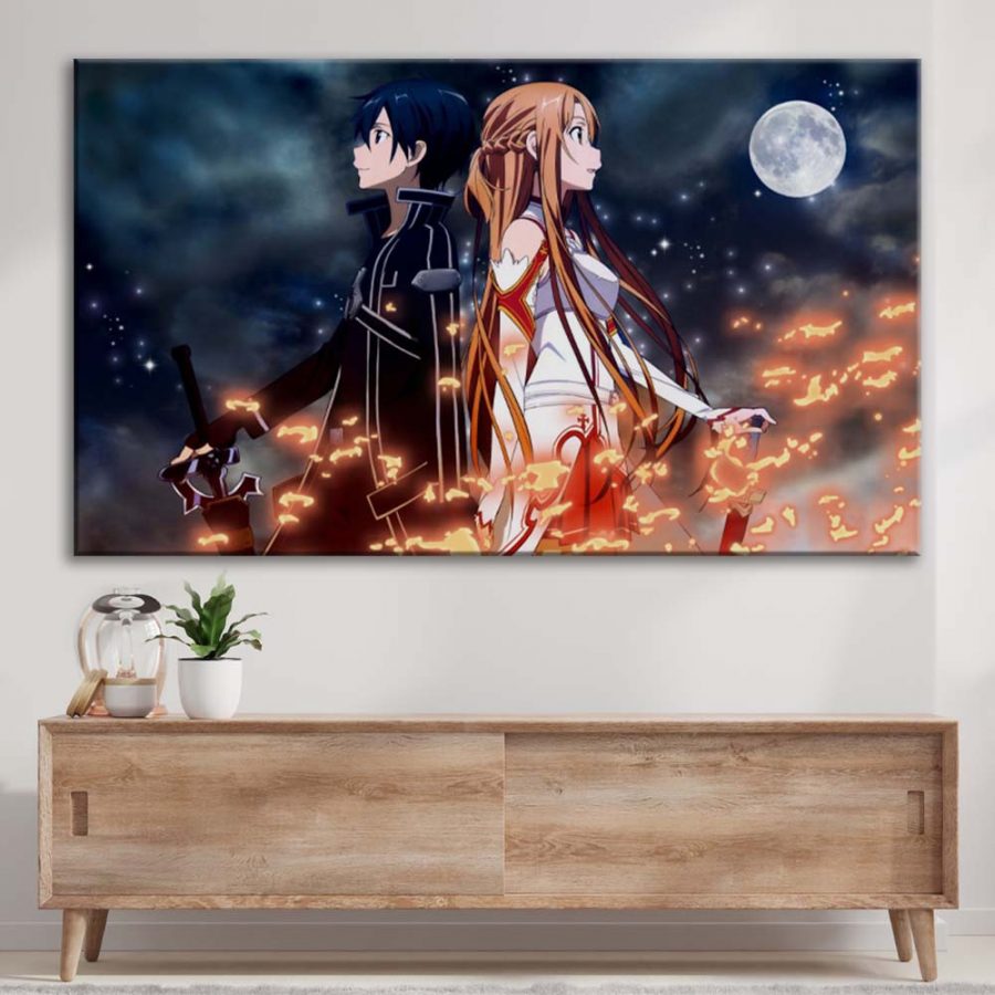 Sword Art Online Kirito und Silica 6 Leinwandbilder – Bild 3