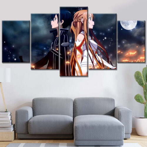 Sword Art Online Kirito und Silica 6 Leinwandbilder