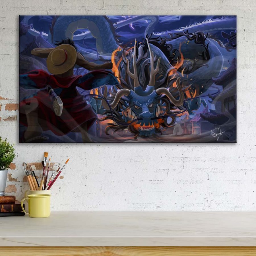 One Piece Luffy und Kaido 28 Leinwandbilder – Bild 3