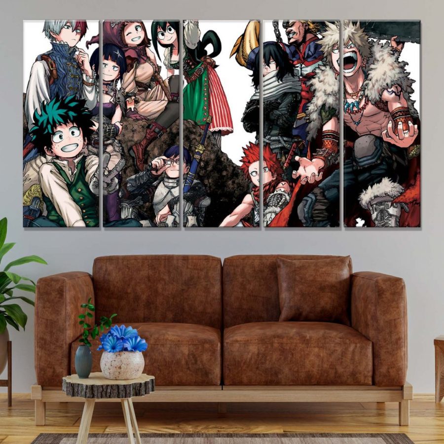 My Hero Academia Alle Charaktere 12 Leinwandbilder – Bild 2