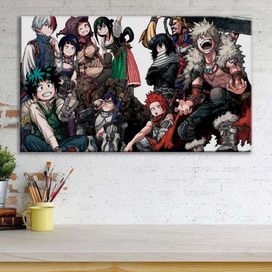 My Hero Academia Alle Charaktere 12 Leinwandbilder – Bild 3