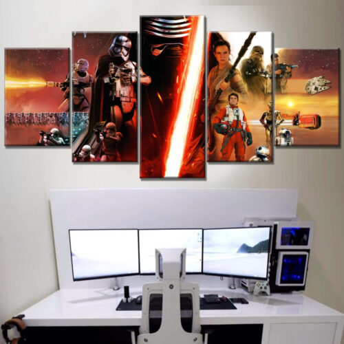 Star Wars Alle Charaktere 6 Leinwandbilder