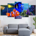 Findet Nemo Figuren 5 Leinwandbilder