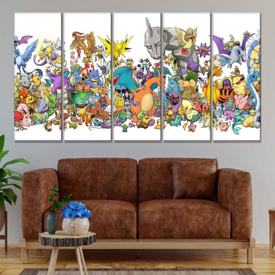 Pokemon Alle Charaktere 51 Leinwandbilder – Bild 2