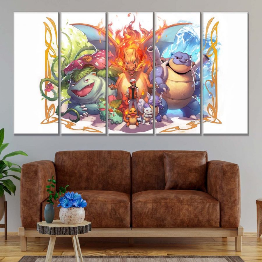 Pokemon Alle Charaktere 13 Leinwandbilder – Bild 2