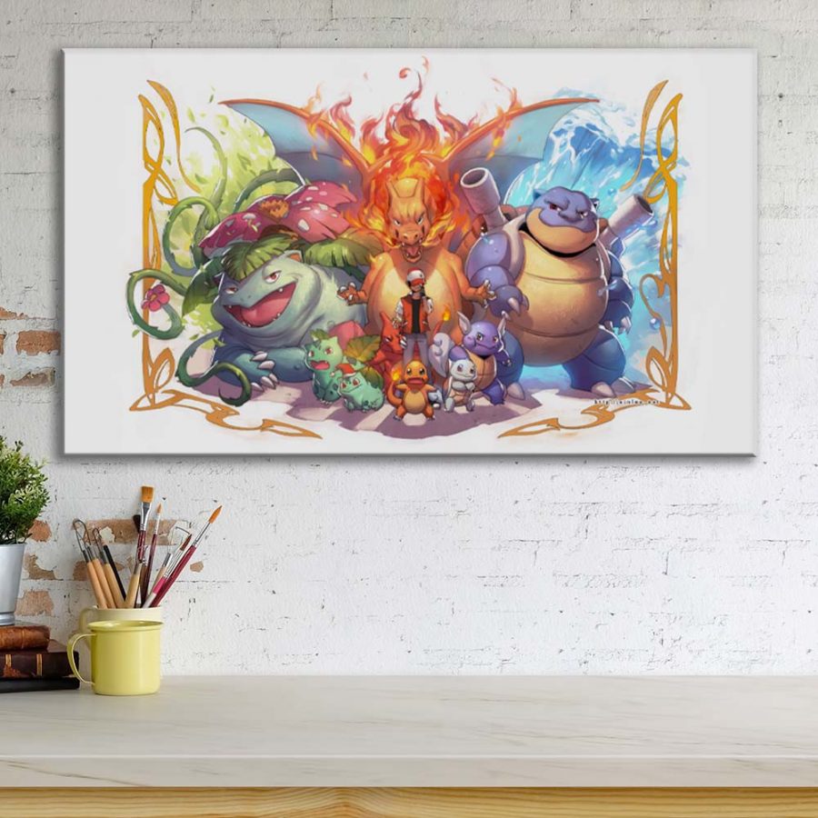 Pokemon Alle Charaktere 13 Leinwandbilder – Bild 3