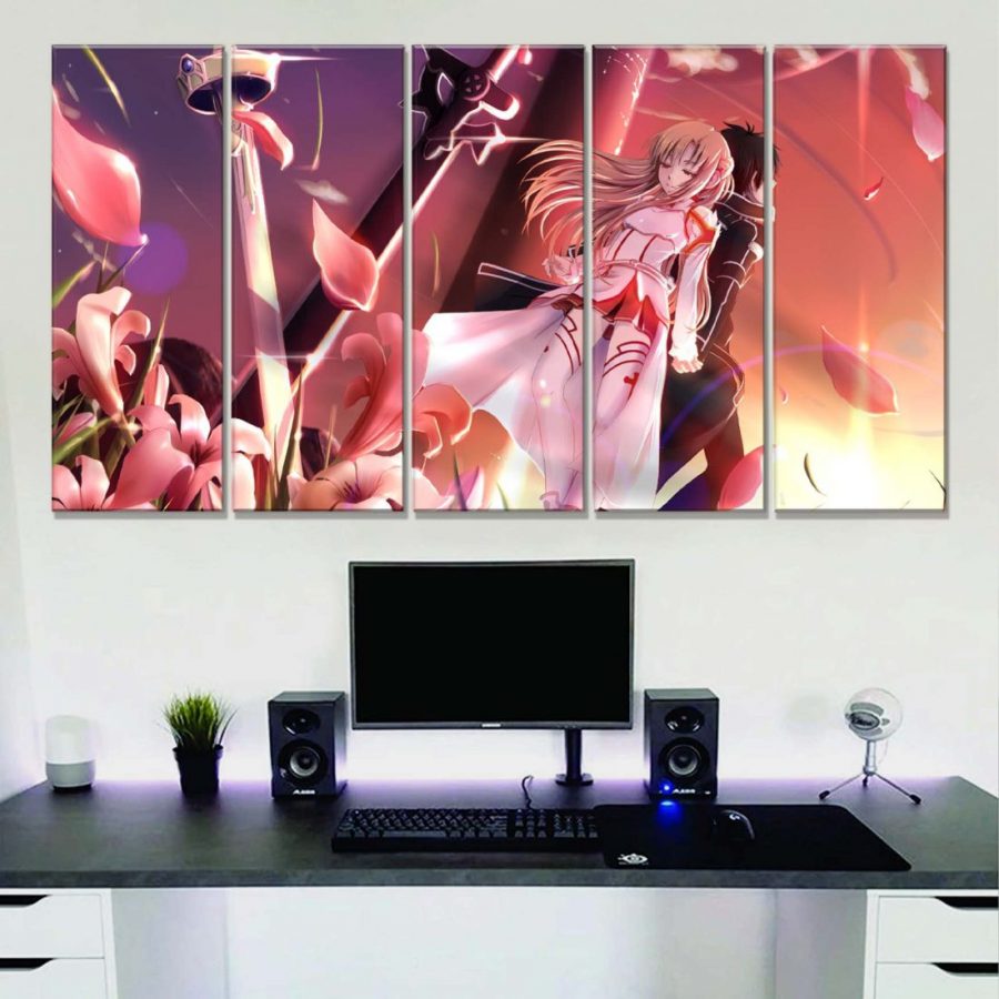 Sword Art Online Alle Charaktere 5 Leinwandbilder – Bild 2