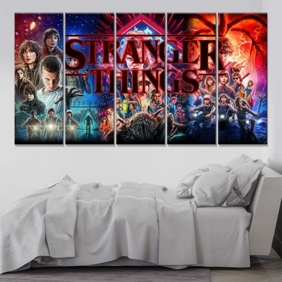 Stranger Thing Alle Charaktere 4 Leinwandbilder – Bild 2