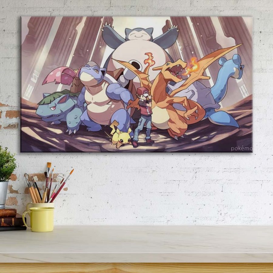 Pokemon Alle Charaktere 67 Leinwandbilder – Bild 3