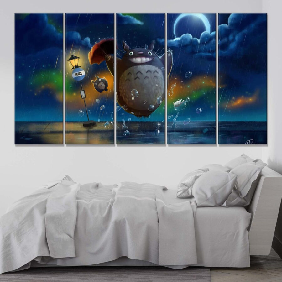 Mein Nachbar Totoro Alle Charaktere 6 Leinwandbilder – Bild 2