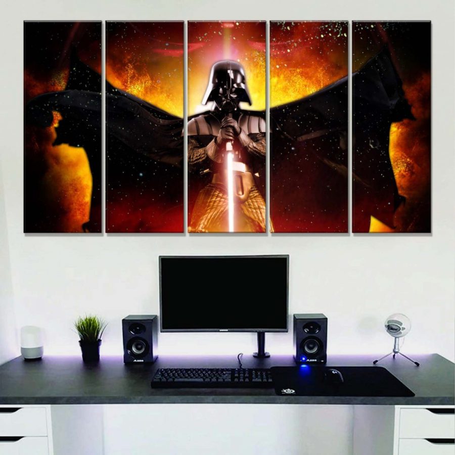 Star Wars Darth Vader Lichtschwert 6 Leinwandbilder – Bild 2