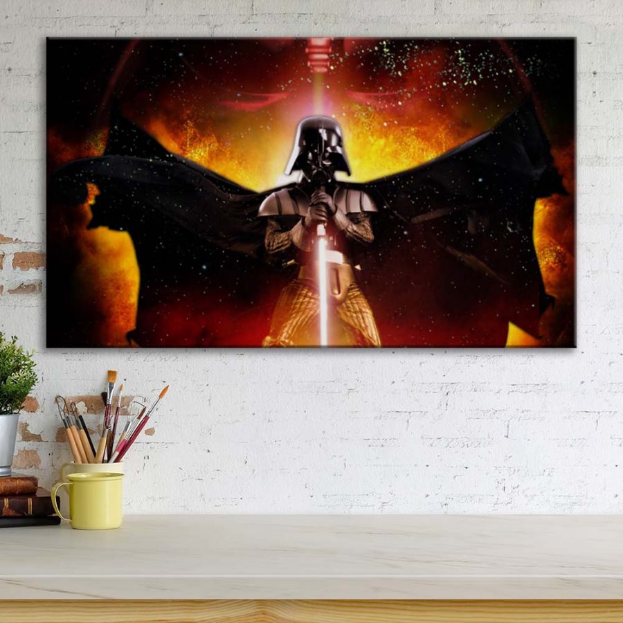 Star Wars Darth Vader Lichtschwert 6 Leinwandbilder – Bild 3