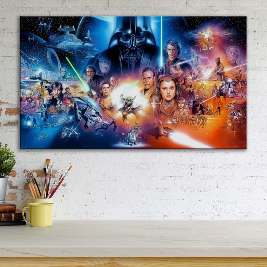 Star Wars Alle Charaktere 25 Leinwandbilder – Bild 3