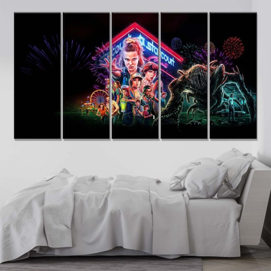 Stranger Thing Alle Charaktere 2 Leinwandbilder – Bild 2