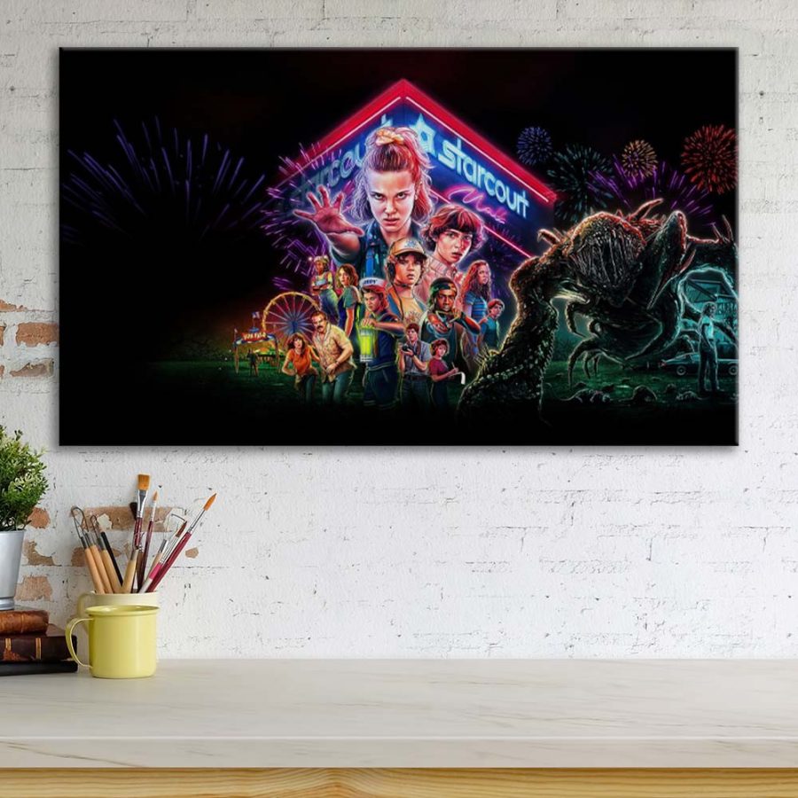 Stranger Thing Alle Charaktere 2 Leinwandbilder – Bild 3
