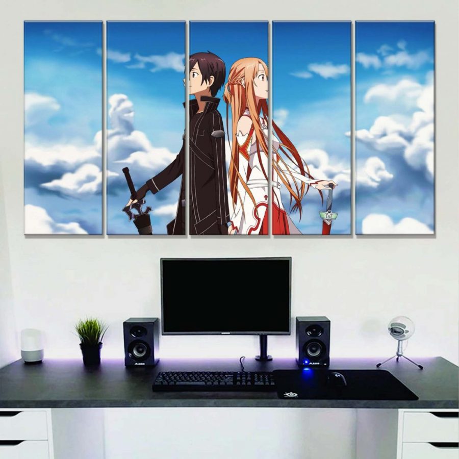 Sword Art Online Kirito und Silica 8 Leinwandbilder – Bild 2