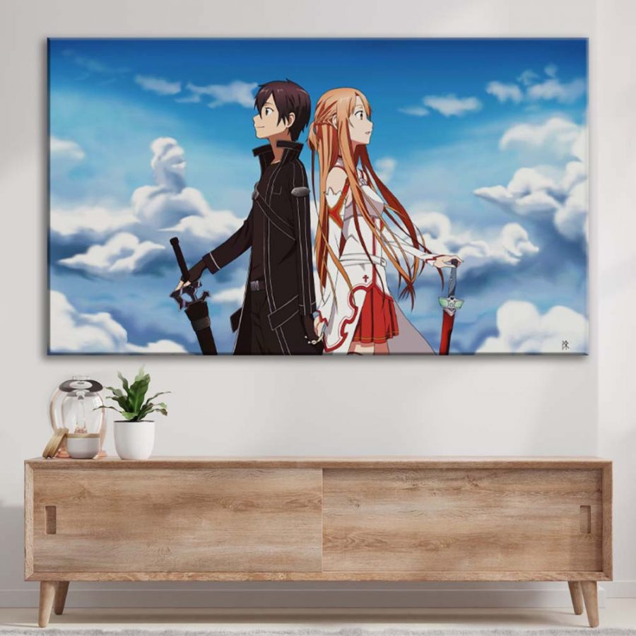Sword Art Online Kirito und Silica 8 Leinwandbilder – Bild 3