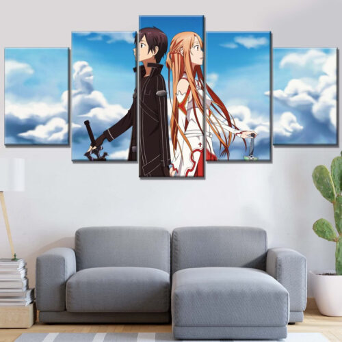 Sword Art Online Kirito und Silica 8 Leinwandbilder