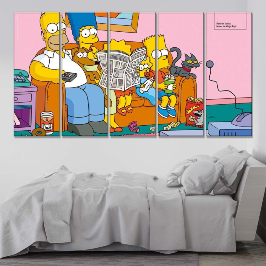 Die Simpsons Alle Charaktere 21 Leinwandbilder – Bild 2