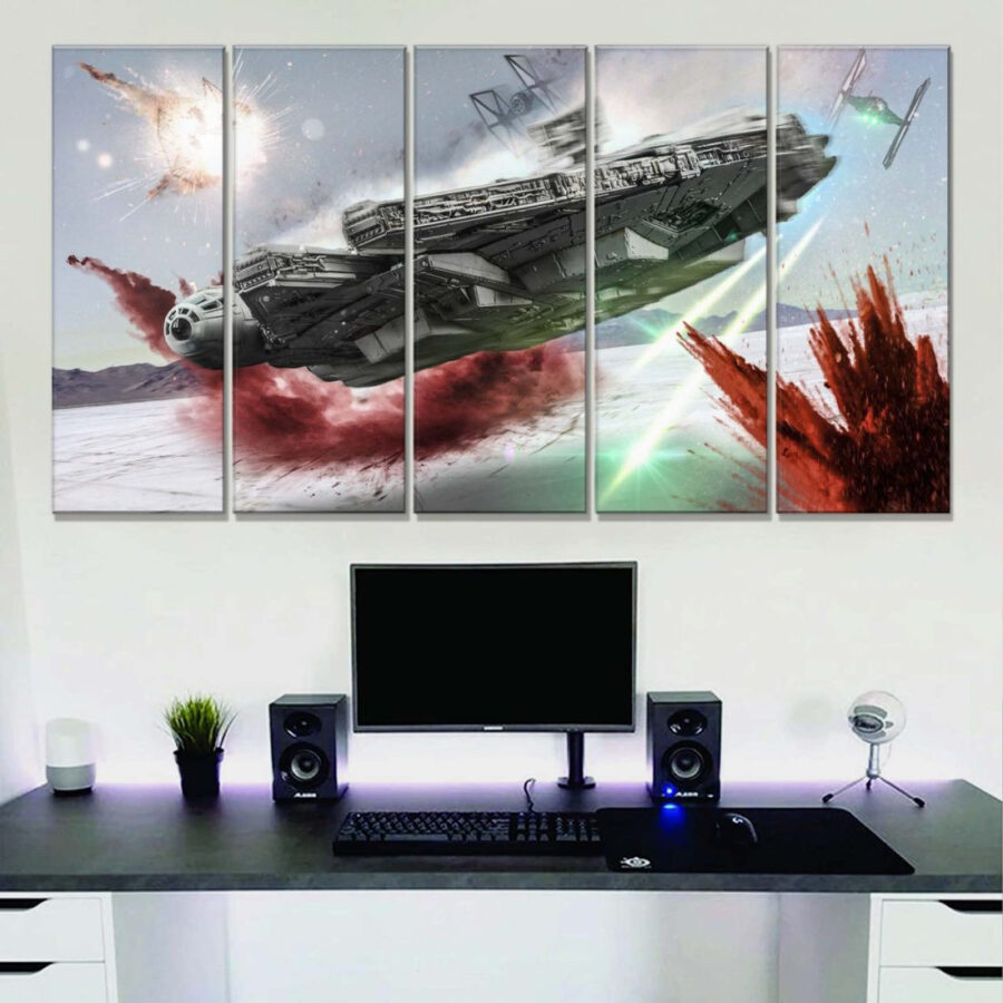Millennium Falcon Space Star Wars 2 Leinwandbilder – Bild 2
