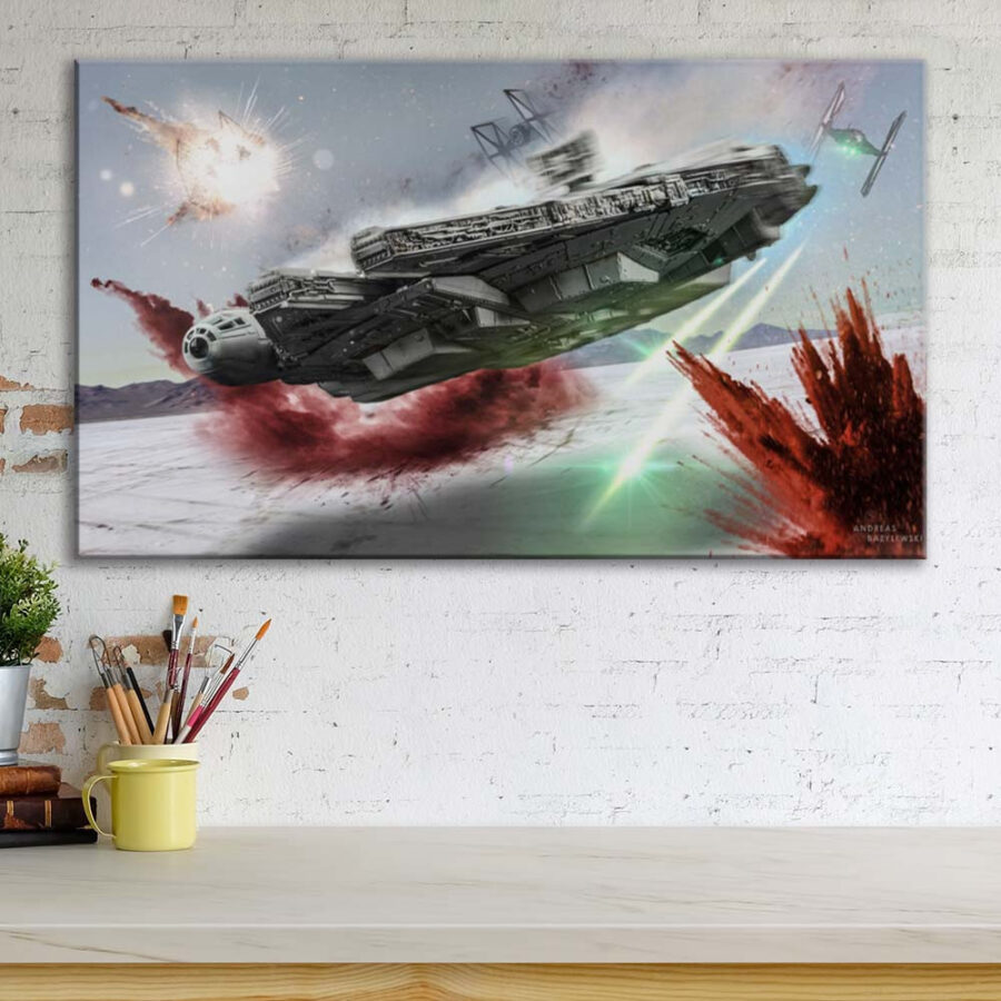 Millennium Falcon Space Star Wars 2 Leinwandbilder – Bild 3